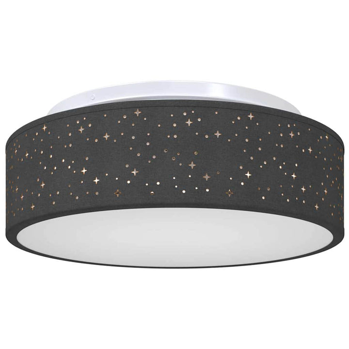 Loftlampe med spotlights Sort 38 x 38 x 13,5 cm Stof