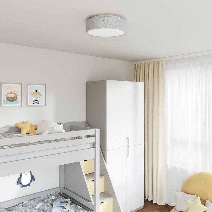Loftlampe med spotlights Grå 38 x 38 x 13,5 cm Stof