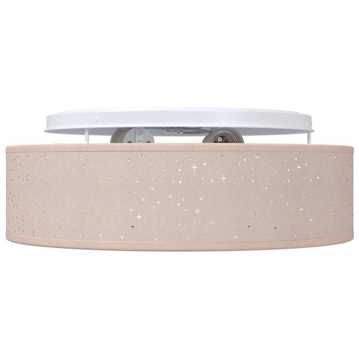 Loftlampe med spotlights Gråbrun 38 x 38 x 13,5 cm Stof