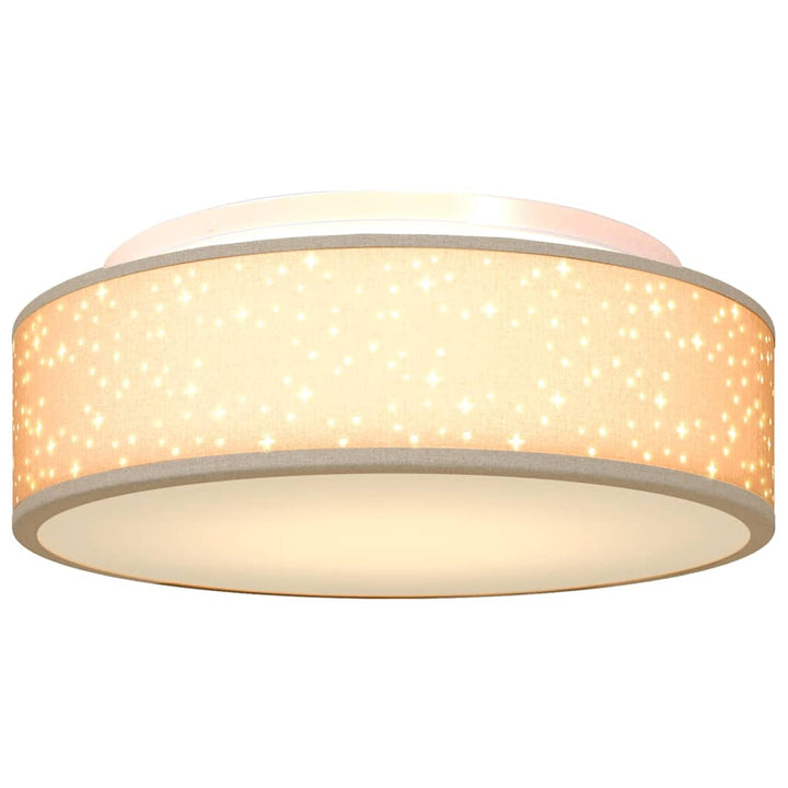 Loftlampe med spotlights Gråbrun 38 x 38 x 13,5 cm Stof