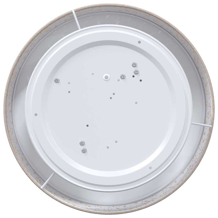Loftlampe med spotlights Gråbrun 38 x 38 x 13,5 cm Stof