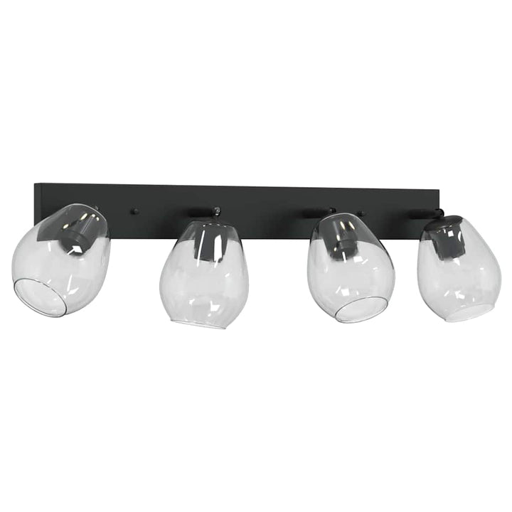 Loftsspot med spotlights Sort 73,5 x 13 x 26 cm Glas og Metal