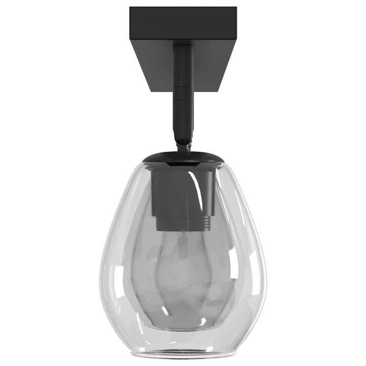 Loftsspot med spotlights Sort 73,5 x 13 x 26 cm Glas og Metal