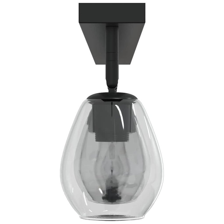 Loftsspot med spotlights Sort 110,5 x 13 x 26 cm Glas og Metal