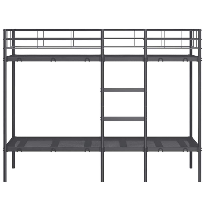 køjeseng uden madras 75x190 cm stål sort