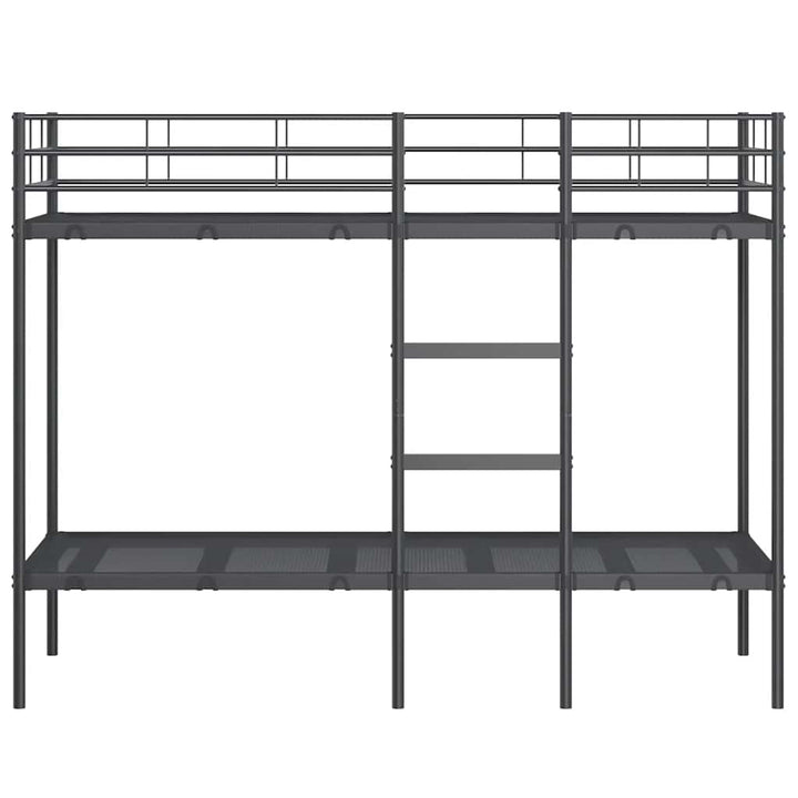 køjeseng uden madras 75x190 cm stål sort