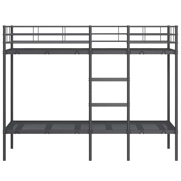 køjeseng uden madras 80x200 cm stål sort