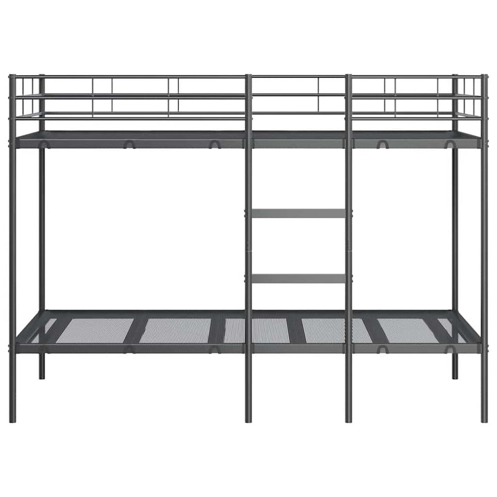 køjeseng uden madras 90x190 cm stål sort