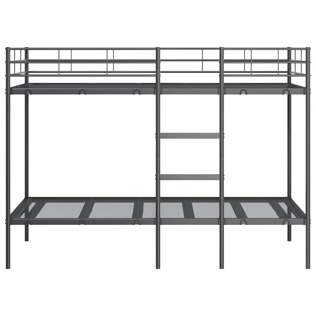 køjeseng uden madras 90x200 cm stål sort