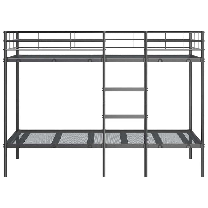 køjeseng uden madras 90x200 cm stål sort