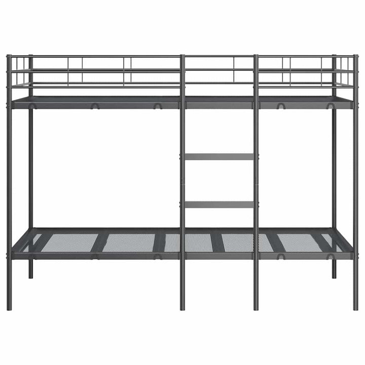 køjeseng uden madras 100x190 cm stål sort