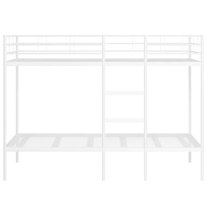 køjeseng uden madras 100x200 cm stål sort