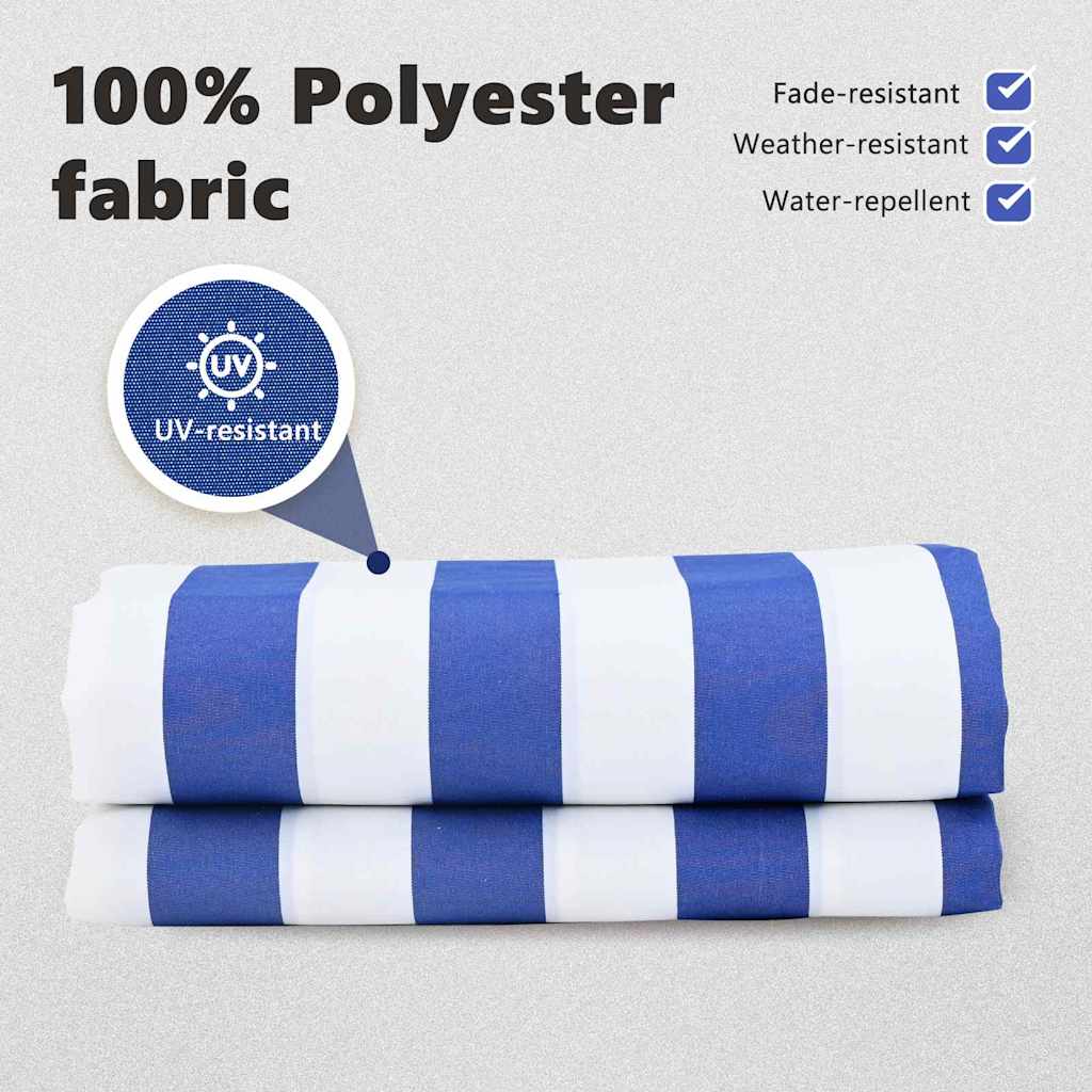 Reservedug til markise Blå og Hvid 2,5 x 2 m Polyester