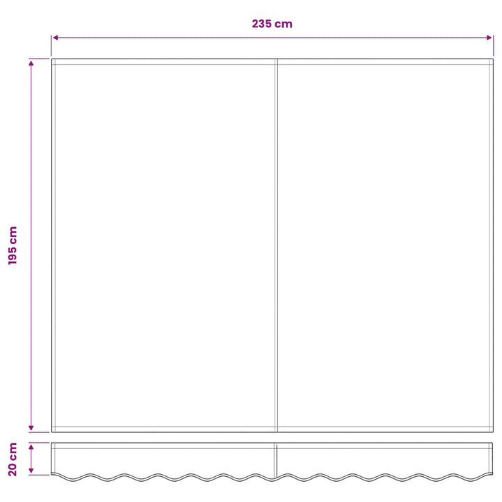 Reservedug til markise Blå og Hvid 2,5 x 2 m Polyester