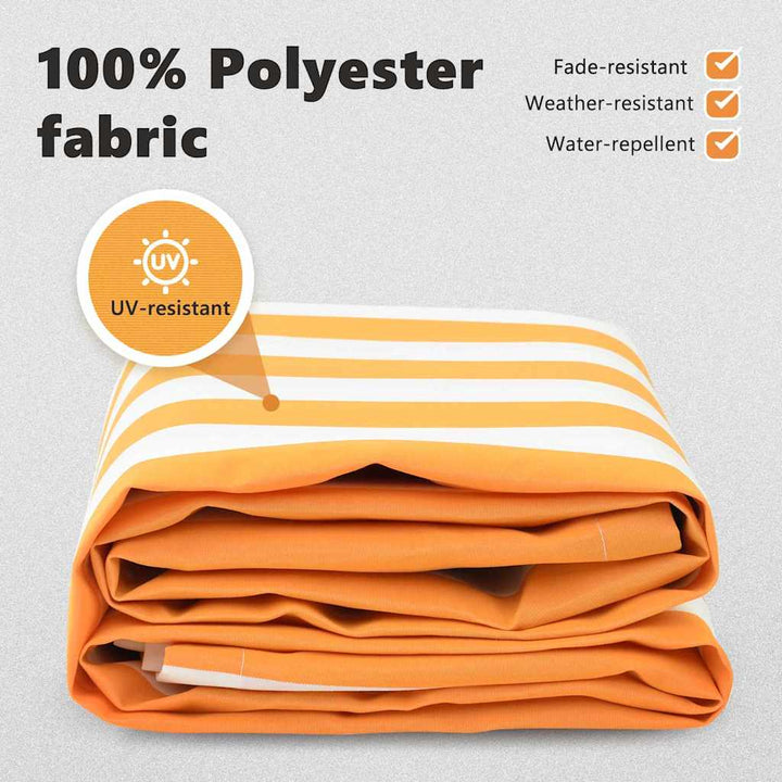 Reservedug til markise Gul og Hvid 2,5 x 2 m Polyester