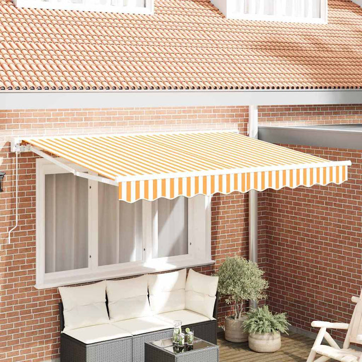 Reservedug til markise Gul og Hvid 3 x 2 m Polyester