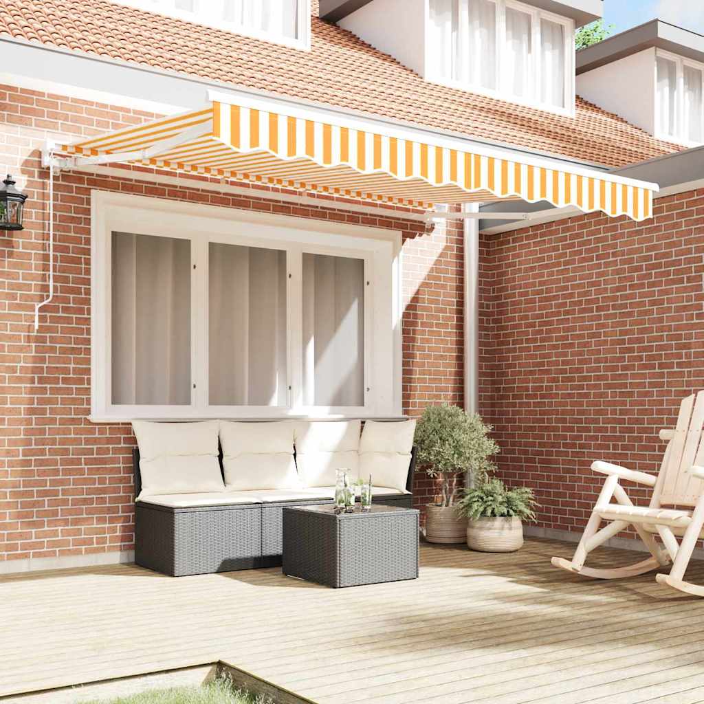 Reservedug til markise Gul og Hvid 3 x 2 m Polyester