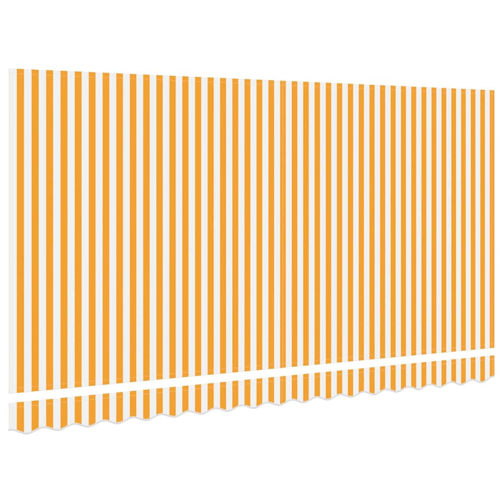 Reservedug til markise Gul og Hvid 4 x 2 m Polyester