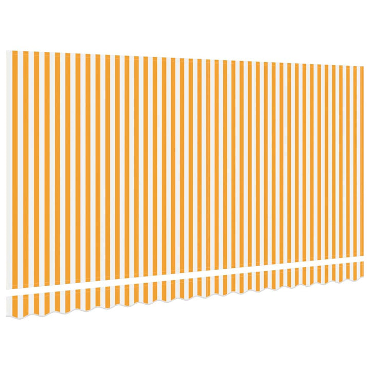 Reservedug til markise Gul og Hvid 4 x 2 m Polyester