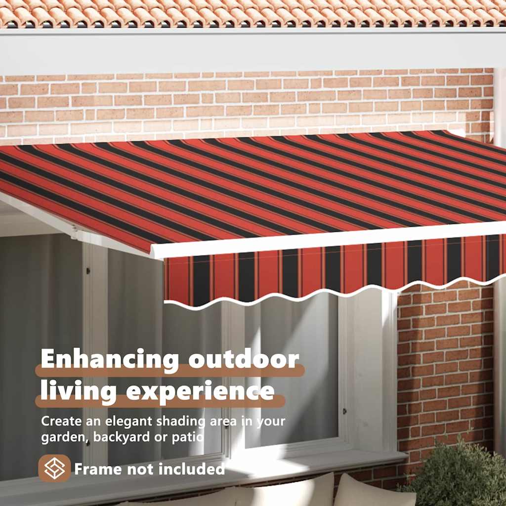 Reservedug til markise Orange og Brun 3,5 x 2 m Polyester