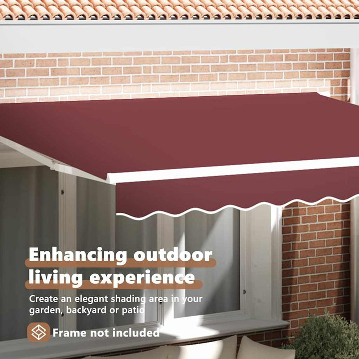 Reservedug til markise Bordeaux Rød 3,5 x 2 m Polyester