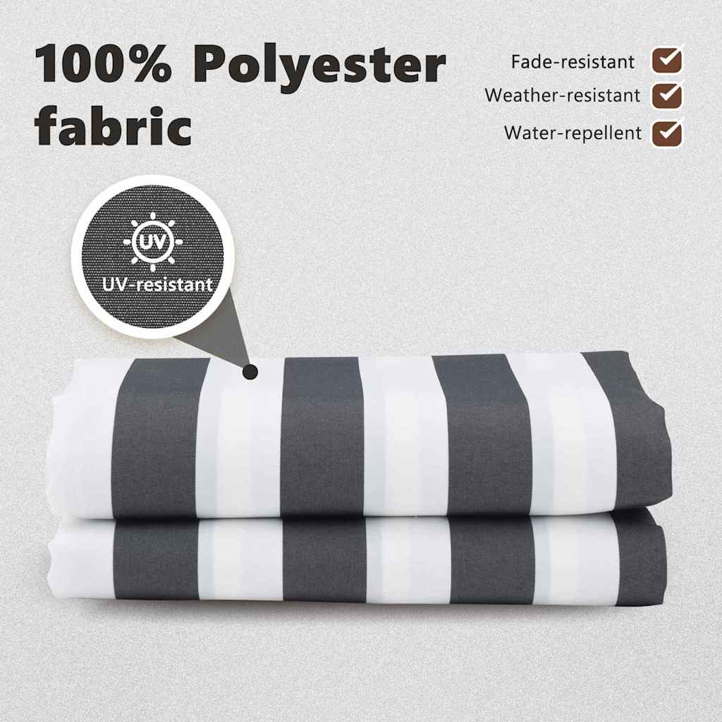 Reservedug til markise Anthracit og hvid 2,5 x 2 m Polyester