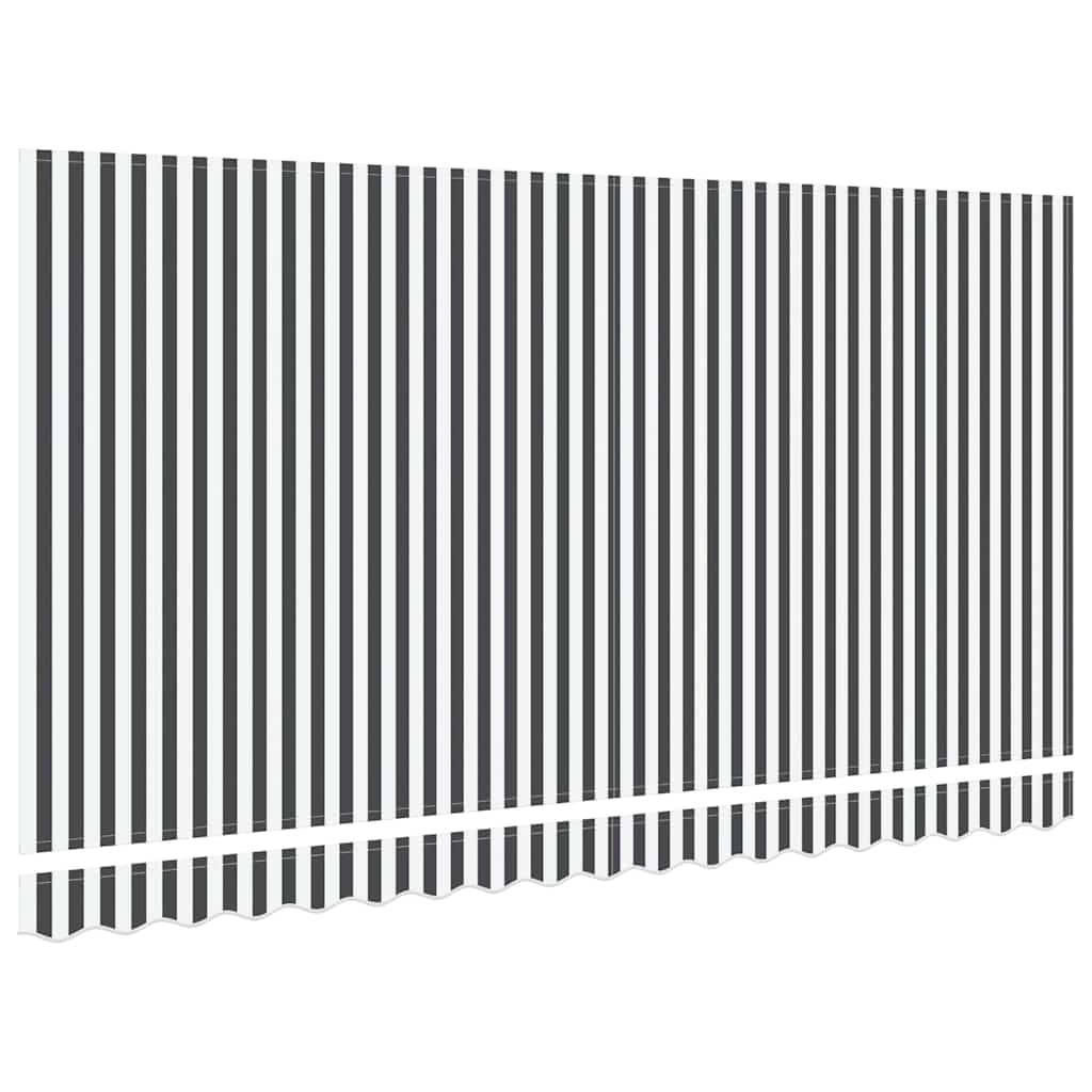 Reservedug til markise Anthracit og hvid 4 x 2 m Polyester