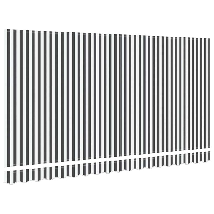 Reservedug til markise Anthracit og hvid 4 x 2 m Polyester