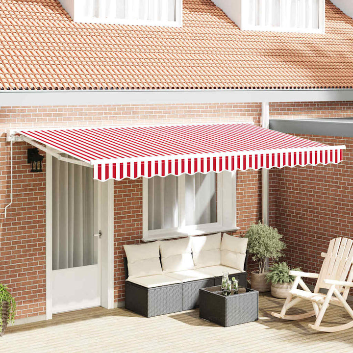 Reservedug til markise Rød og Hvid 4 x 2 m Polyester