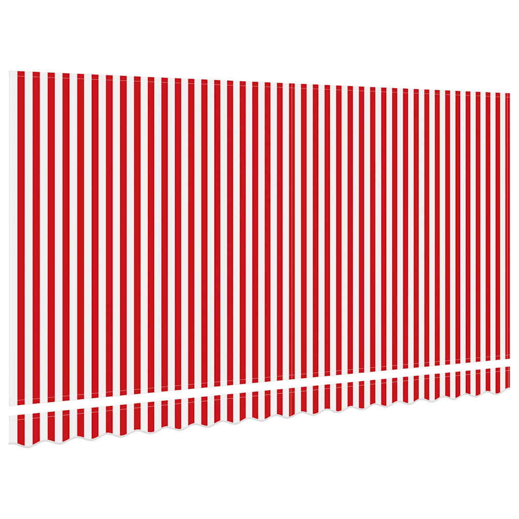 Reservedug til markise Rød og Hvid 4 x 2 m Polyester