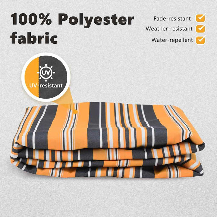 Reservedug til markise Orange og Sort 2,5 x 2 m Polyester
