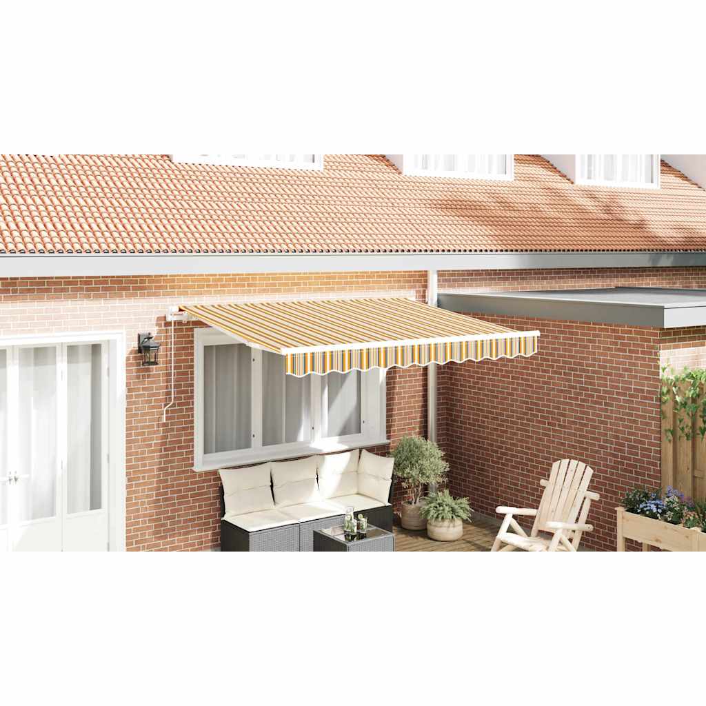 Reservedug til markise Orange og Sort 3,5 x 2 m Polyester