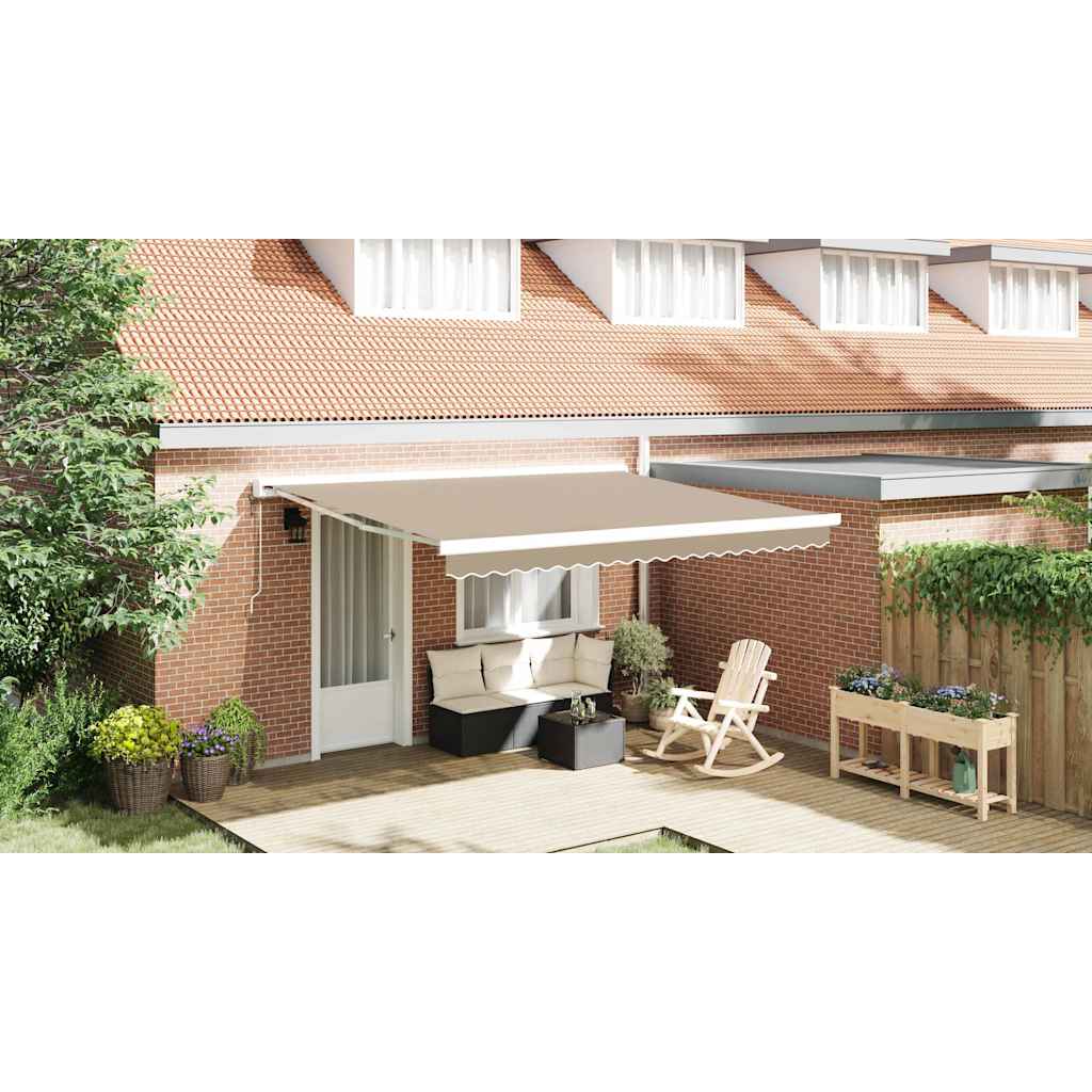 Reservedug til markise Beige 4 × 3,5 m Polyester