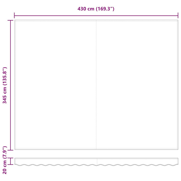 Reservedug til markise Hvid 4,5 × 3,5 m Polyester