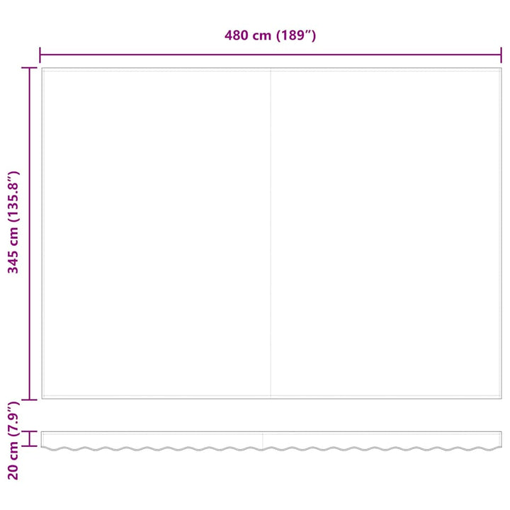 Reservedug til markise Hvid 5 × 3,5 m Polyester