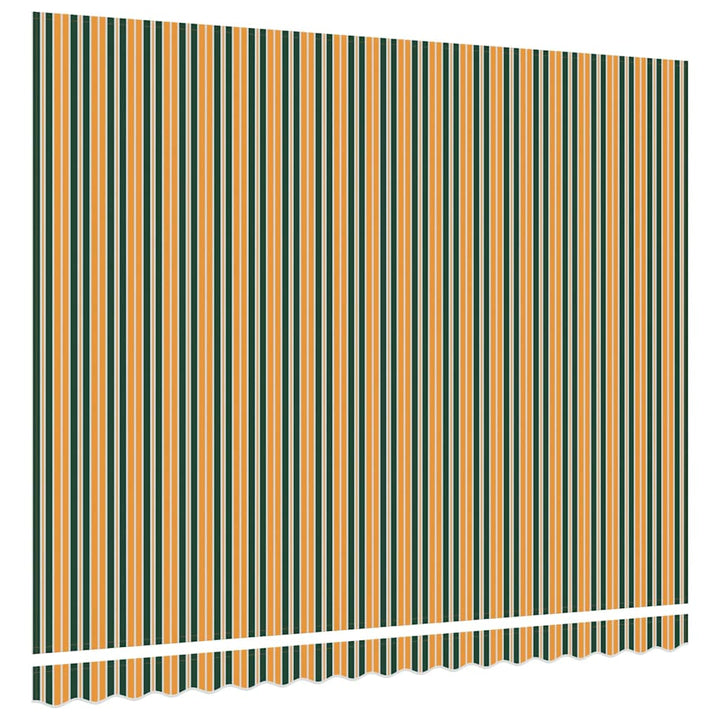 Reservedug til markise Grøn og gul 4 × 3,5 m Polyester