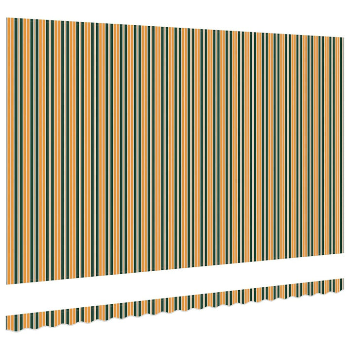 Reservedug til markise Grøn og gul 5 x 3 m Polyester