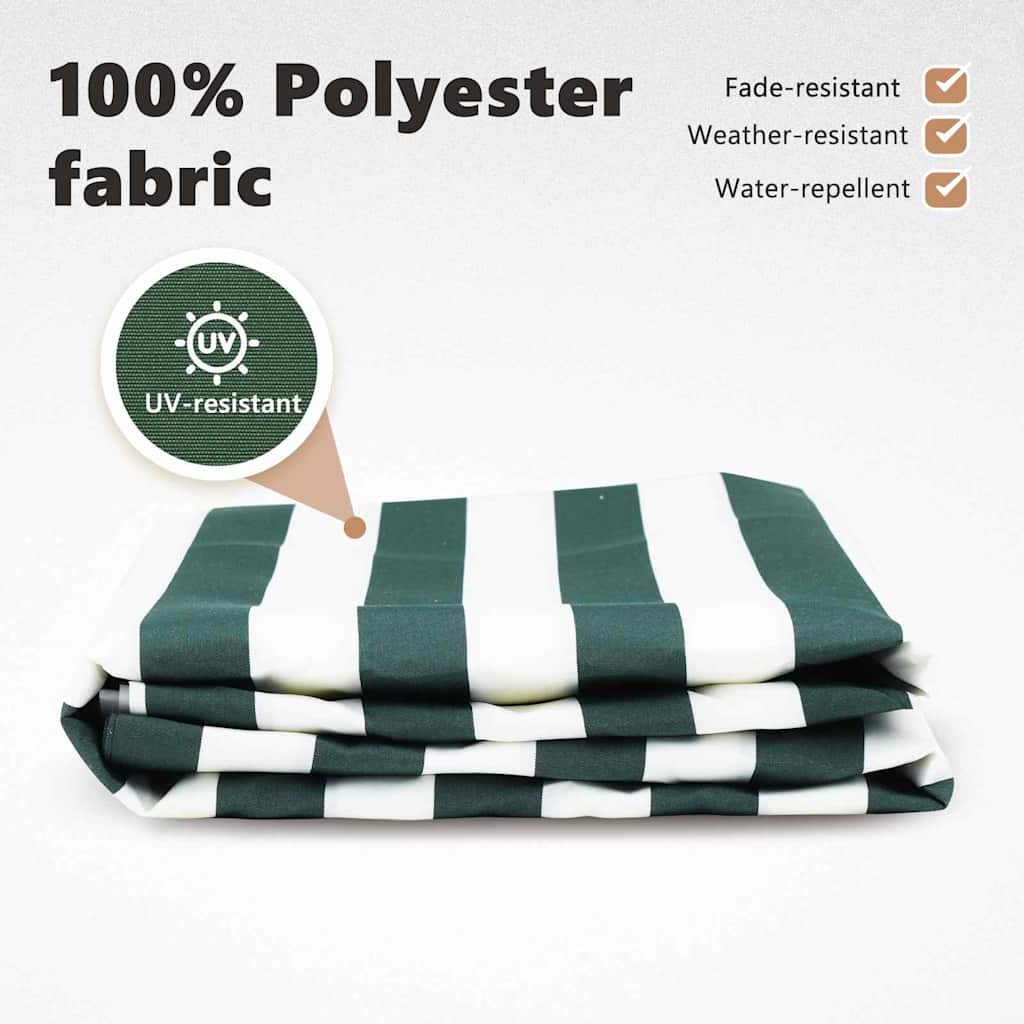 Reservedug til markise Grøn og Hvid 3,5 x 2 m Polyester