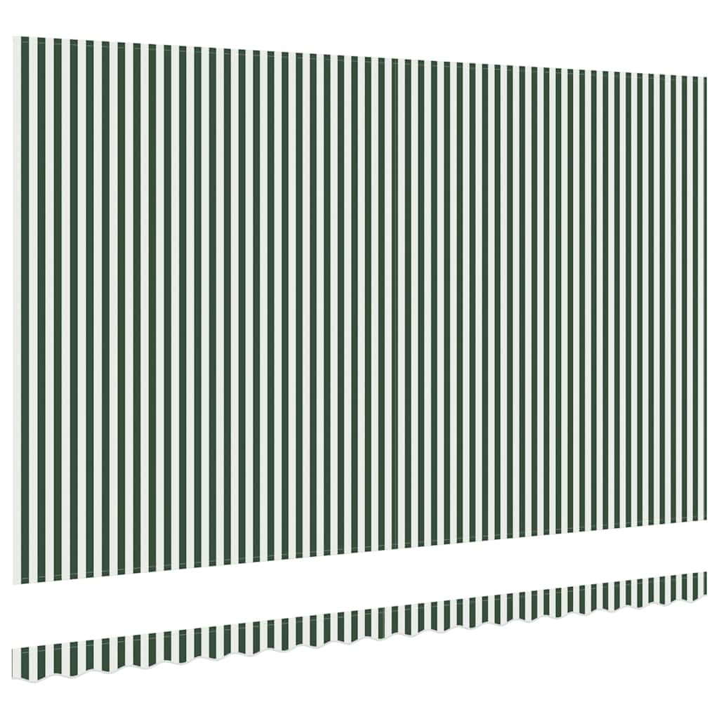 Reservedug til markise Grøn og Hvid 5 x 3 m Polyester