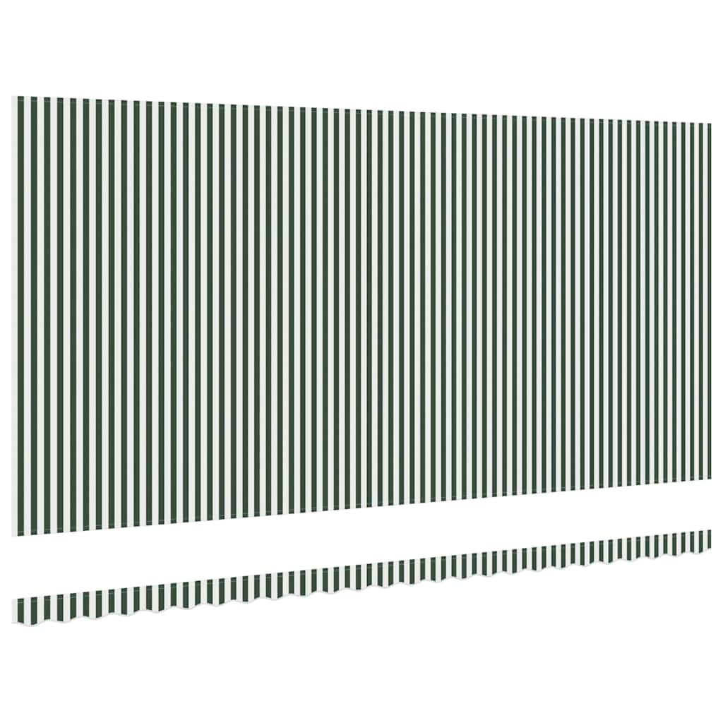 Reservedug til markise Grøn og Hvid 6 x 3 m Polyester