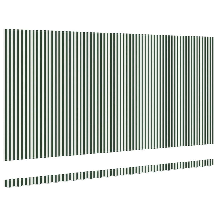 Reservedug til markise Grøn og Hvid 6 x 3 m Polyester