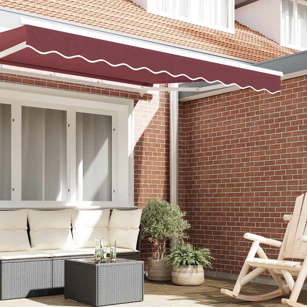 Markise kappa erstatning Bordeaux-stribet 2,5 m Polyester