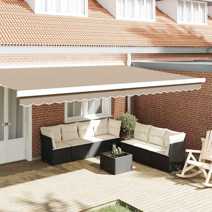 Markise kappa erstatning Beige 480 x 20 cm Polyester
