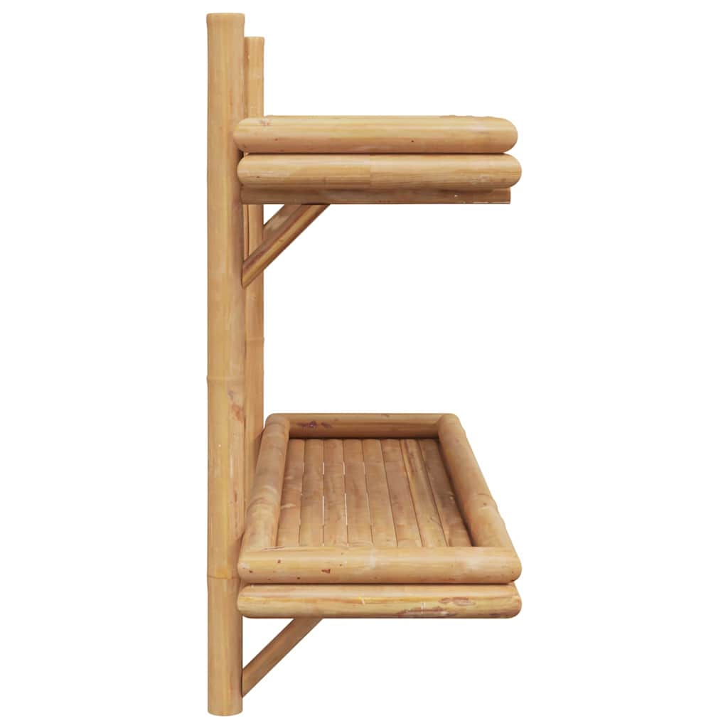 Væghylde med hylde Vægmonteret Brun 75 x 26 x 60 cm Bambus