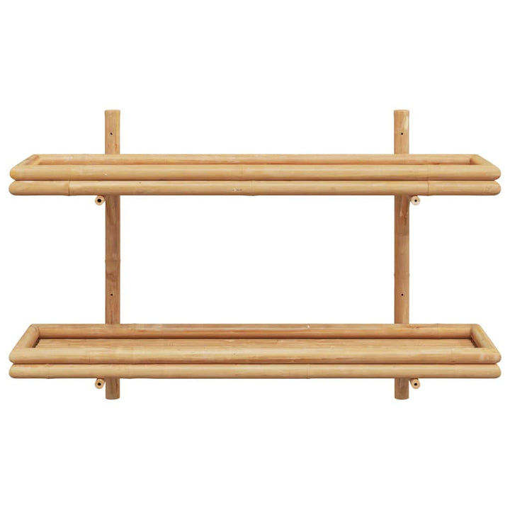 Væghylde med hylde Vægmonteret Brun 100 x 26 x 60 cm Bambus