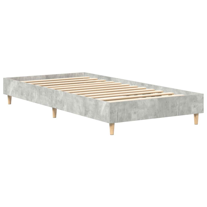 Sengestel Beton Grå 203 x 93 x 25 cm Konstrueret træ