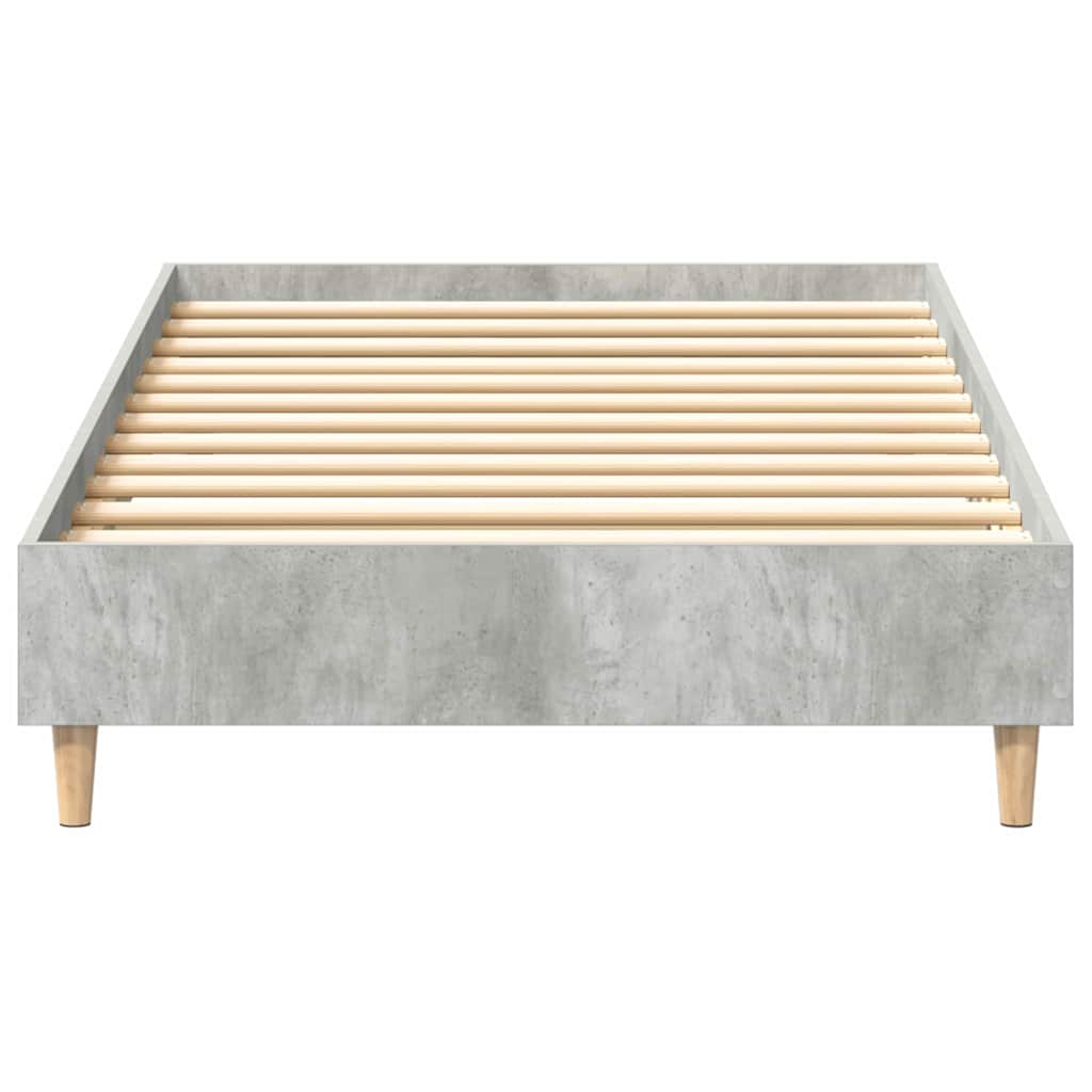 Sengestel Beton Grå 203 x 93 x 25 cm Konstrueret træ