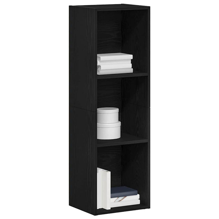 bogreol 36x30x114 cm konstrueret træ sort-eg