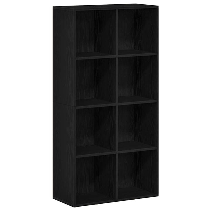 bogreol 66x30x130 cm konstrueret træ sort egetræsfarve