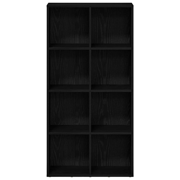 bogreol 66x30x130 cm konstrueret træ sort egetræsfarve